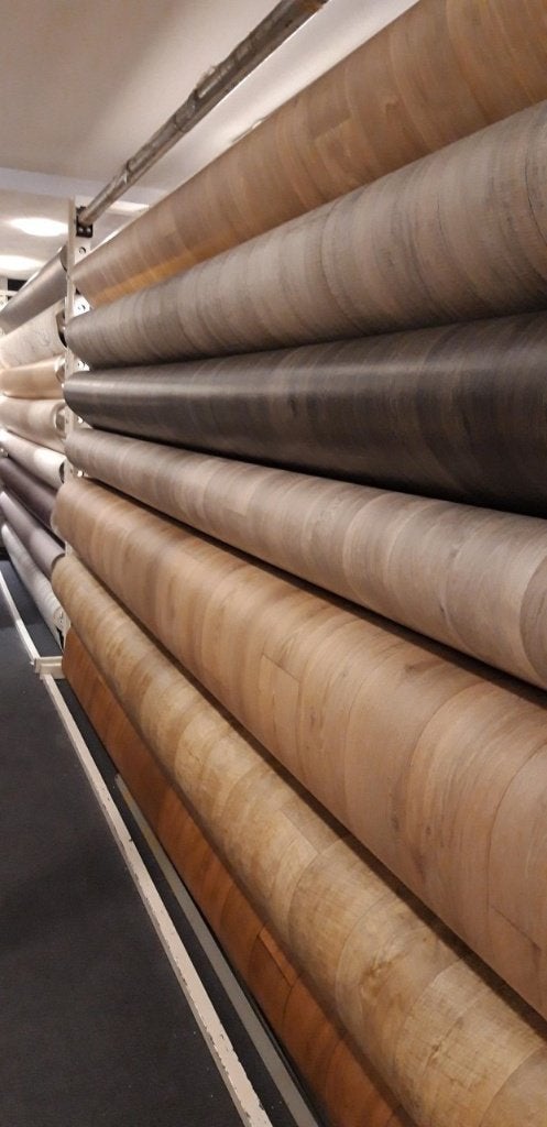 Vinyl vloeren 400cm breed, Huis en Inrichting, Stoffering | Vloerbedekking, Ophalen, Modern, Houtlook, Betonlook, 75 m² of meer