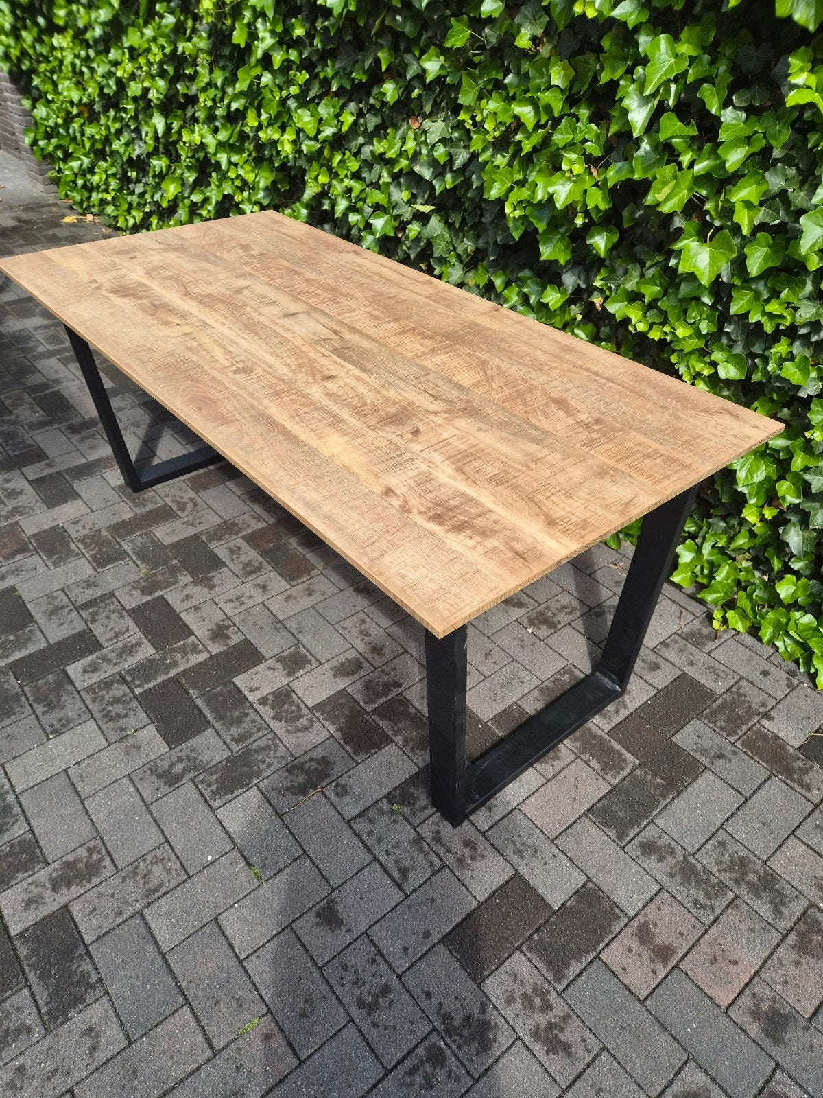 Eettafel 180x90 mangohout look Lamalux - Eijerkamp, 50 tot 100 cm, Zo goed als nieuw, 150 tot 200 cm, Vier personen