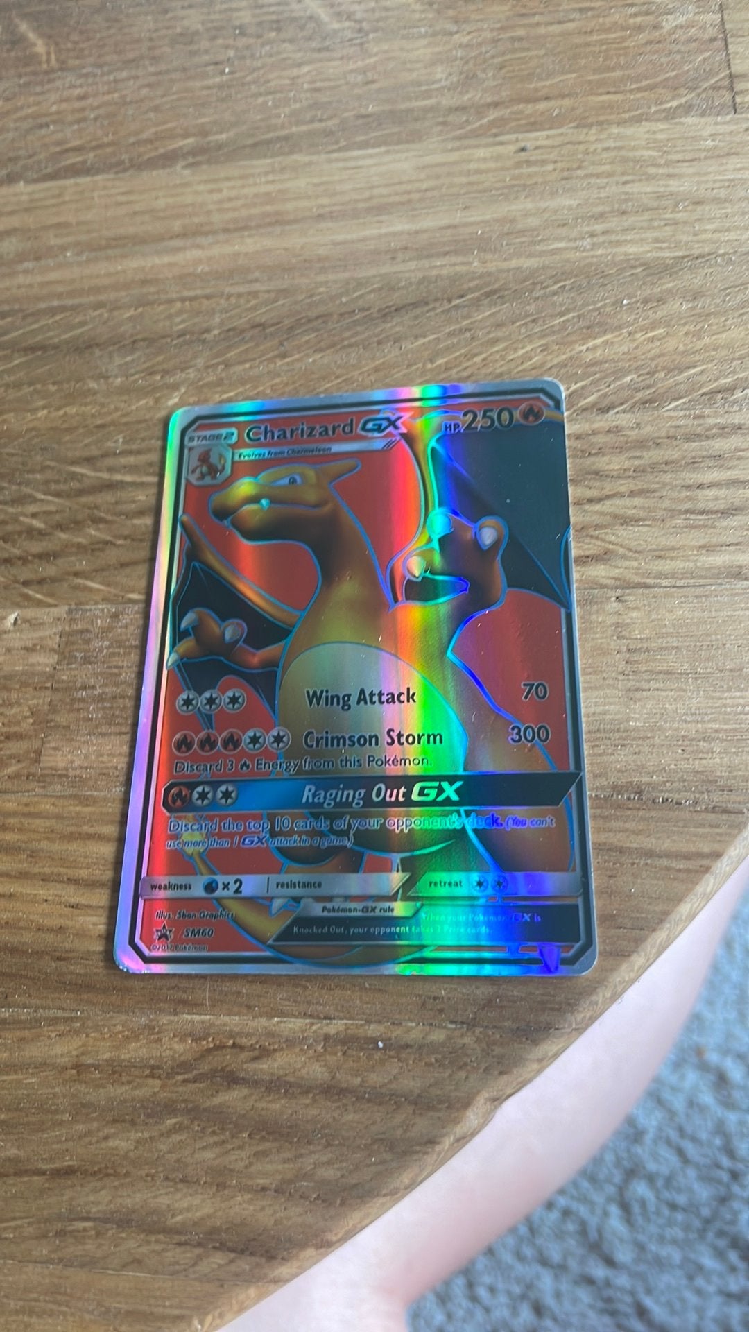 Charizard GX, Hobby en Vrije tijd, Verzamelkaartspellen | Yu-gi-Oh!, Ophalen of Verzenden, Zo goed als nieuw, Losse kaart