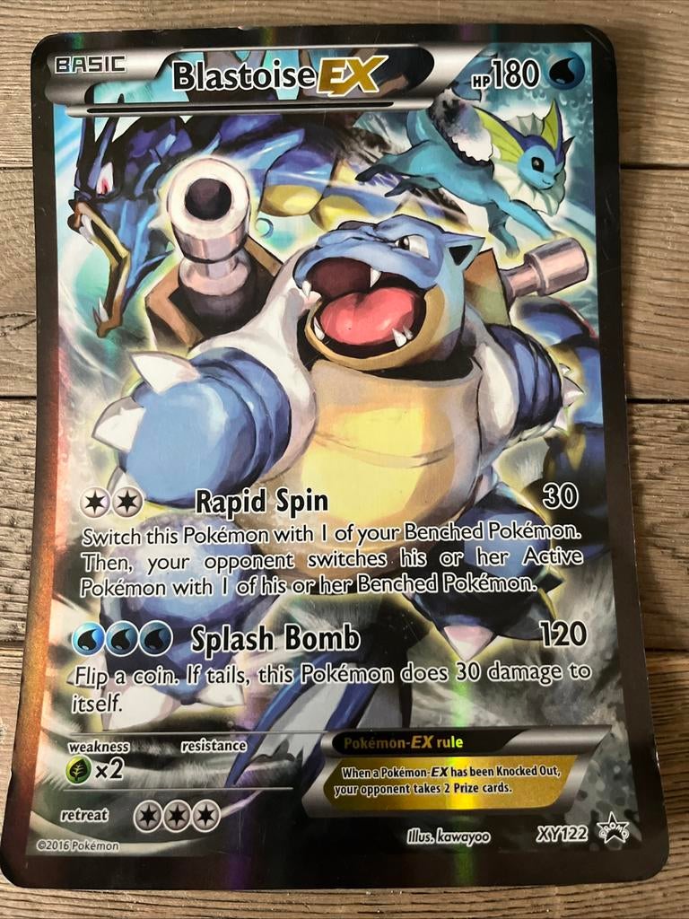 Blastoise ex xy122 jumbo (grote) promo kaart, Ophalen of Verzenden, Zo goed als nieuw