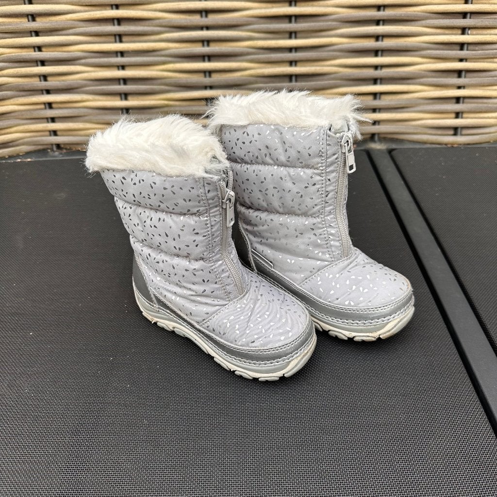 Grijze snowboots / winterlaarsjes maat 23/24, Kinderen en Baby's, Kinderkleding | Schoenen en Sokken, Ophalen of Verzenden, Gebruikt