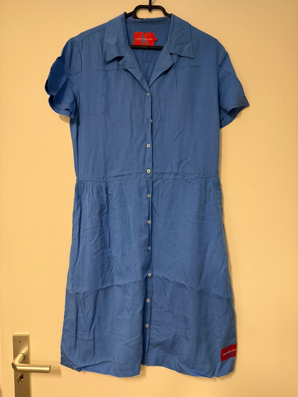 Calvin Klein jurkje, Ophalen, Blauw, Maat 42/44 (L), Zo goed als nieuw