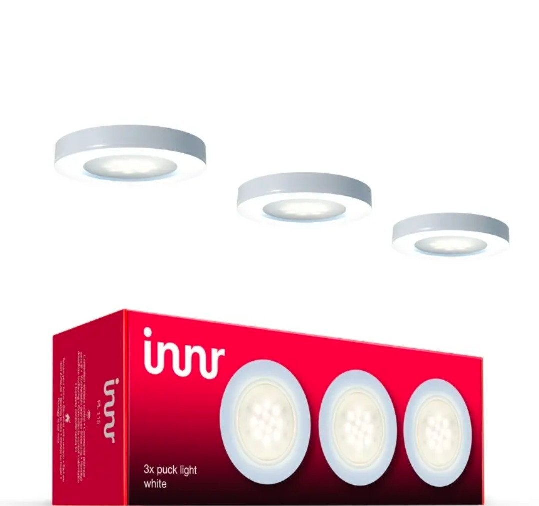 Innr PL 115 Smart LED Pucks - wit 3-pack (Zo goed als nieuw), ., Ophalen of Verzenden, Zo goed als nieuw, Innr