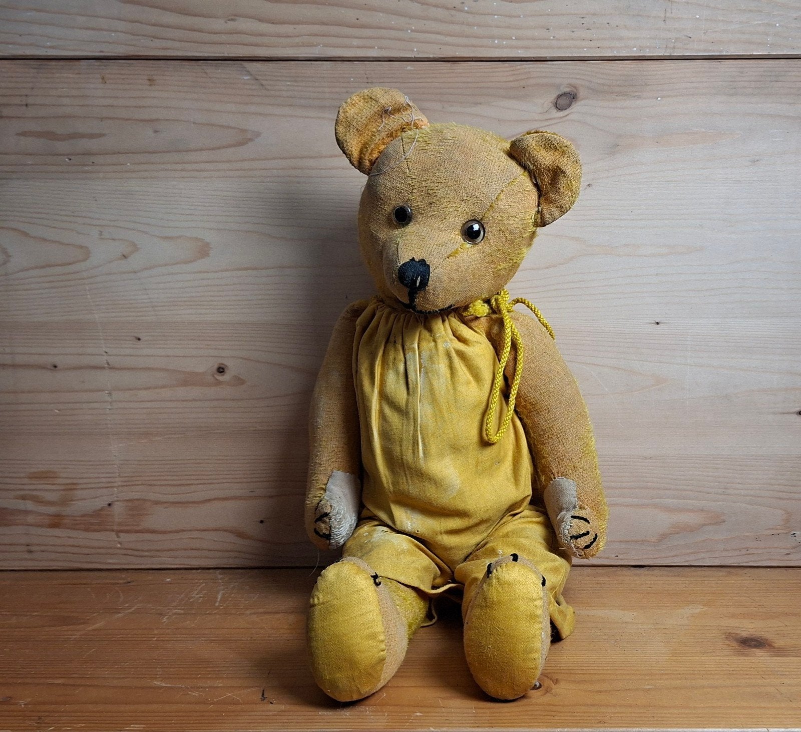 oude vintage bromende teddy beer, Ophalen of Verzenden