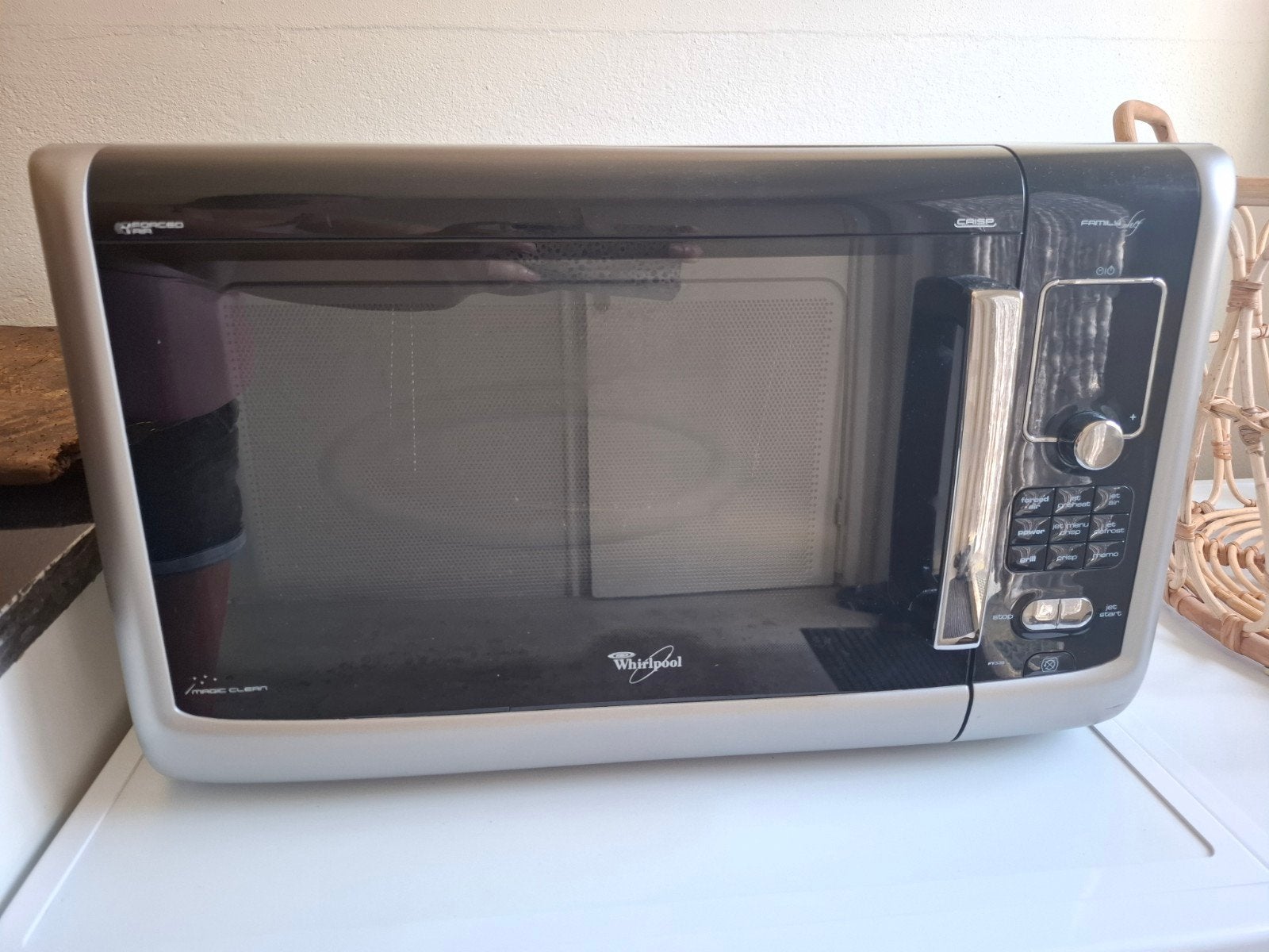 Whirlpool FT 338 SL "Family Chef" combimagnetron in de stijl, Ophalen, Combimagnetron, Gebruikt, Draaiplateau