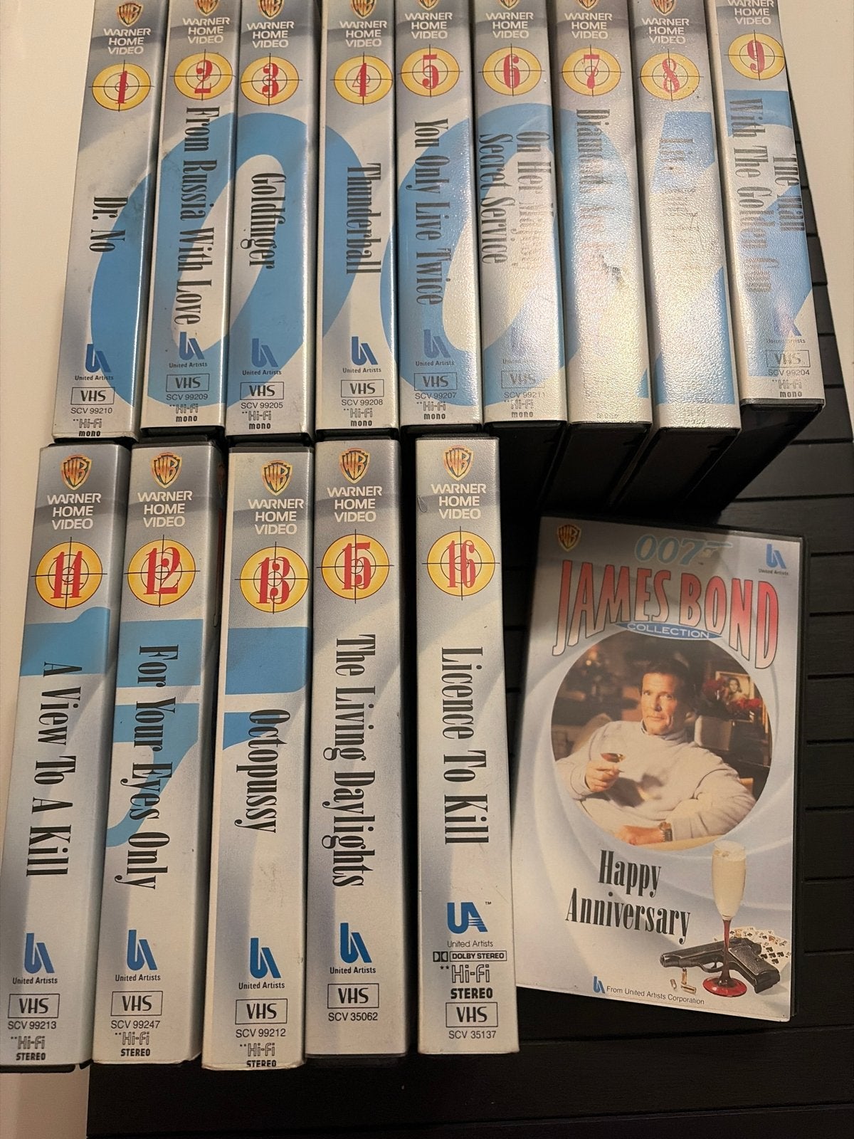 James Bond VHS Collectie - 15 films, Cd's en Dvd's, Boxset, Ophalen of Verzenden, Actie en Avontuur, Vanaf 12 jaar