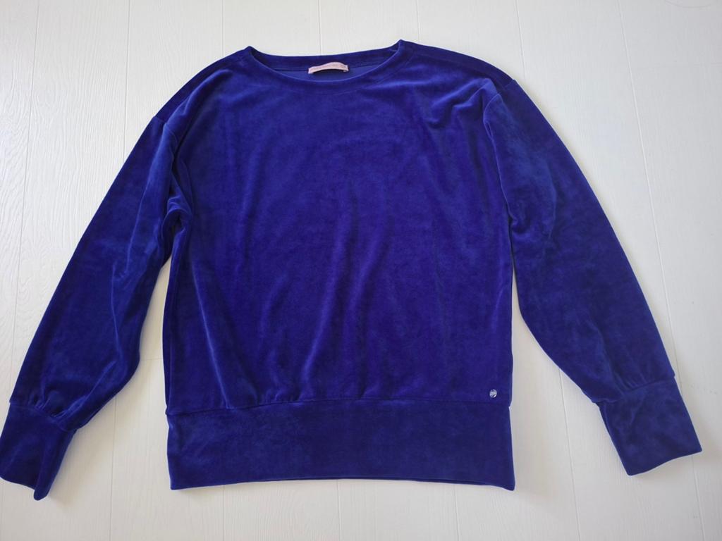 Studio Anneloes trui/sweater van velours badstof blauw mt L, Studio Anneloes, Blauw, Maat 42/44 (L), Ophalen of Verzenden