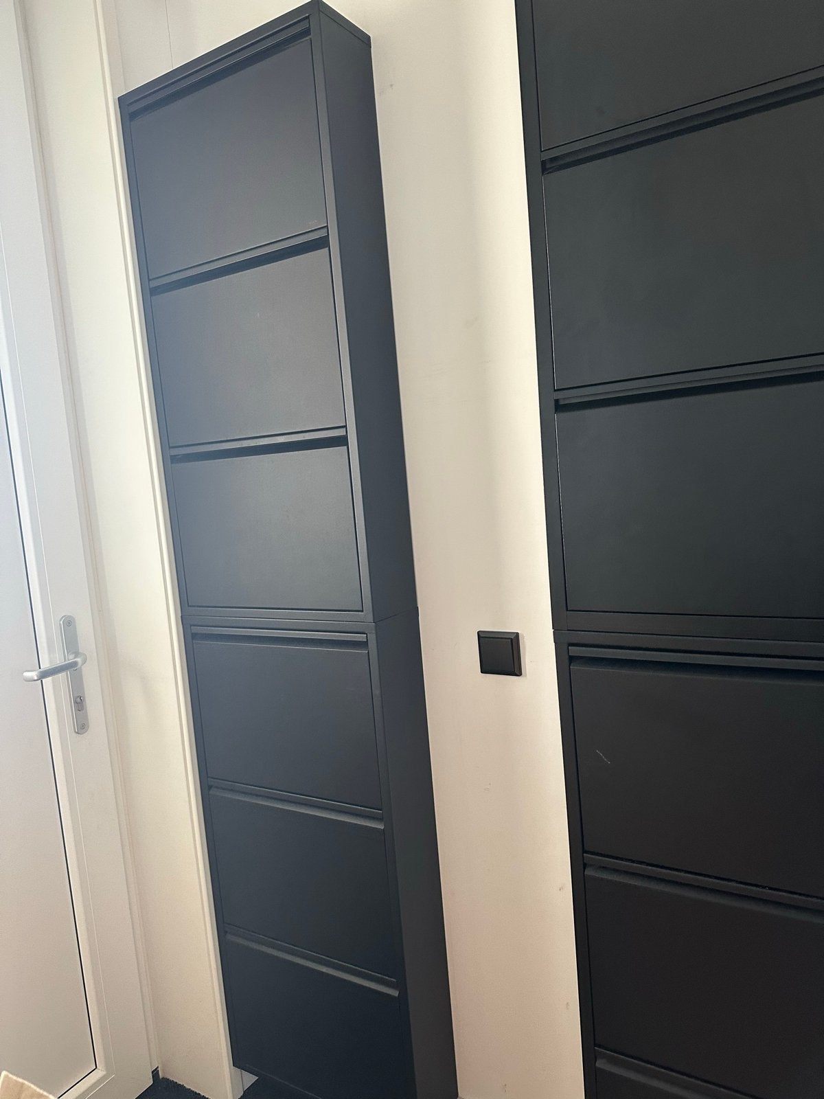 IKEA BISSA Schoenenkast Zwart - Slank en Praktisch, Huis en Inrichting, Kasten | Schoenenkasten, Ophalen, Zo goed als nieuw