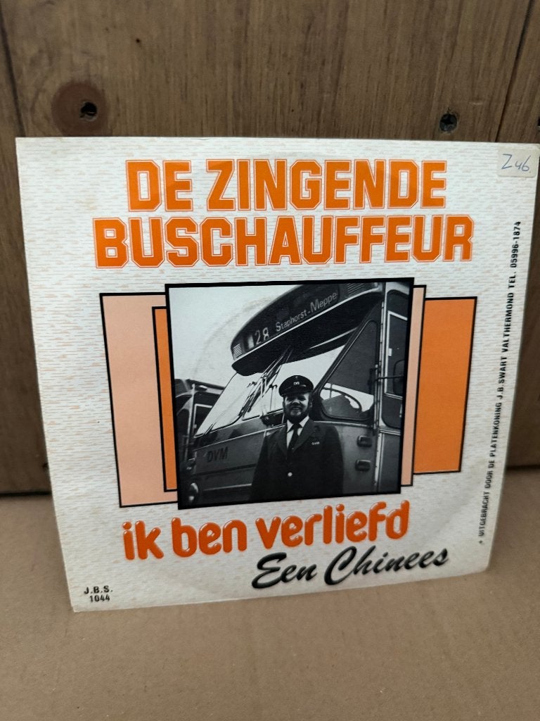 De Zingende Buschauffeur - Ik ben verliefd - piraten topper, Gebruikt, Levenslied of Smartlap, 12 inch, Fotohoes
