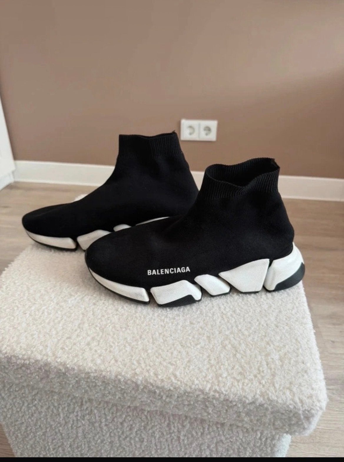 Balenciaga Speed Trainer Sneakers Zwart Maat 38, Ophalen of Verzenden, Zo goed als nieuw, Zwart, Sneakers of Gympen