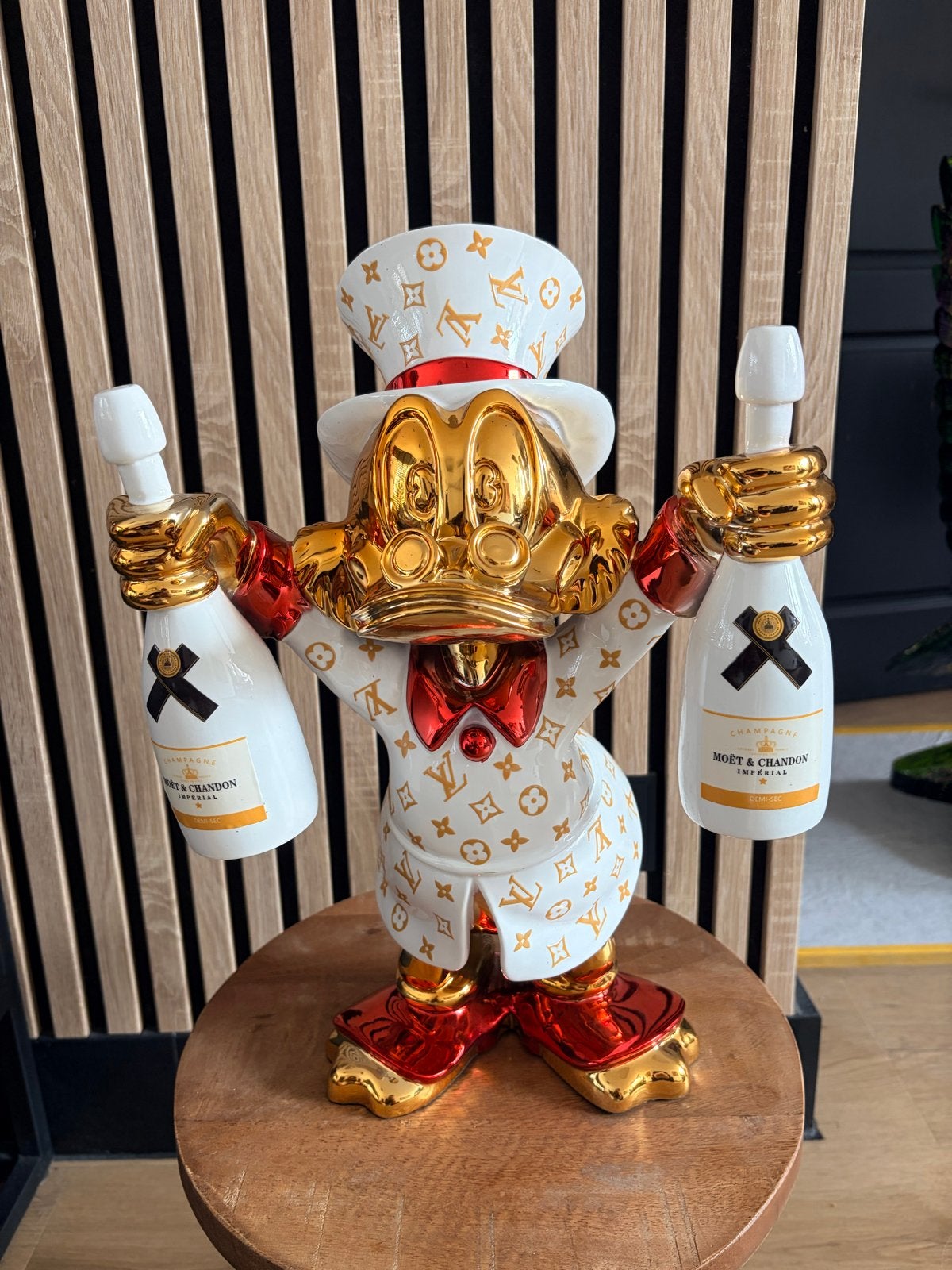 Unieke Dagobert Duck sculptuur - Limited Edition 3/22, Kunststof, Ophalen of Verzenden, Zoogdier, Beeld
