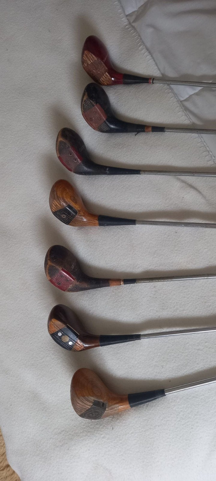 Originele houten golfclubs met tas, Sport en Fitness, Golf, Ophalen, Gebruikt