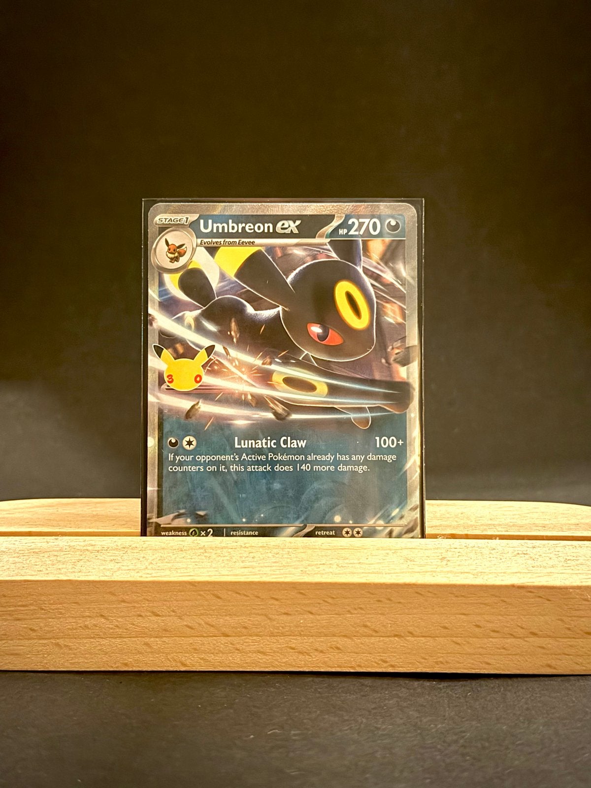 Pokémon Kaart: Umbreon ex - Celebration 30th Anniversary, Ophalen of Verzenden, Zo goed als nieuw, Losse kaart