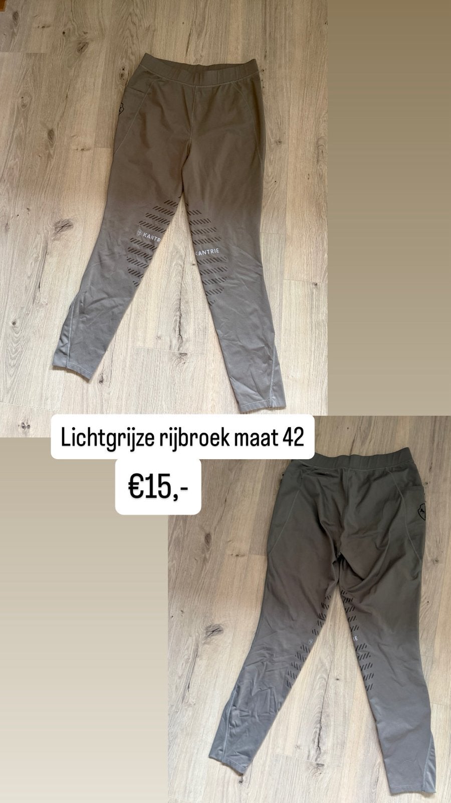 Licht grijze rijbroek, Dieren en Toebehoren, Ophalen, Dressuur, Overige merken, Onderkleding