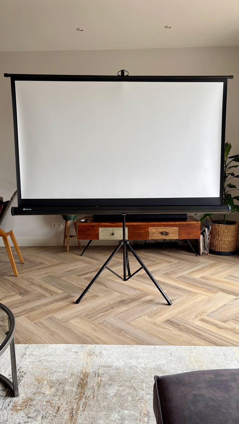 UpLiving Tripodscherm | Zwart | 72 inch | 16:9, Ophalen, Handmatig, Zo goed als nieuw