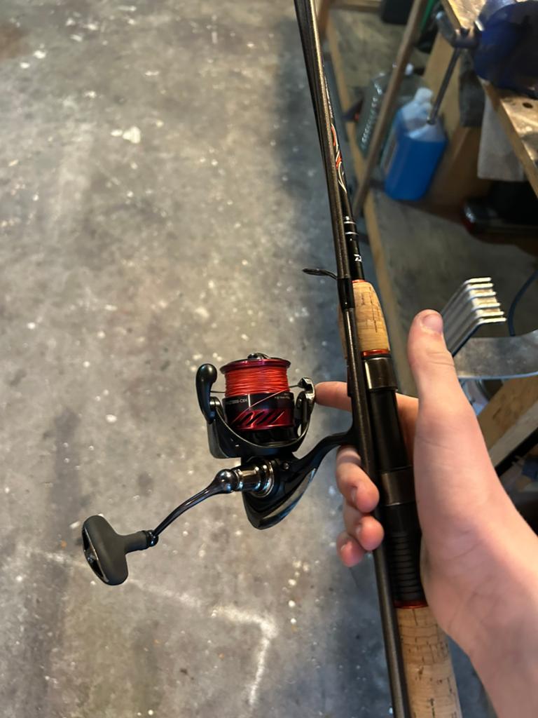 Daiwa Sweepfire+daiwa ninja, Ophalen of Verzenden, Zo goed als nieuw, Werphengel