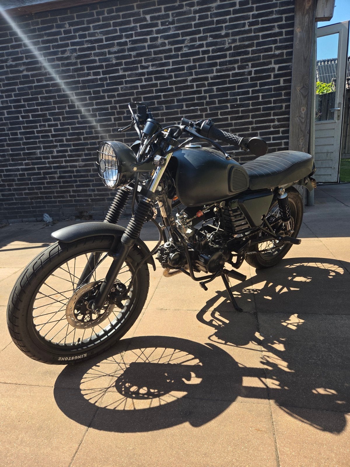 Stoere custom motorfiets - accu leeg, carburateur afstellen, Motoren, Motoren | Overige merken, Gebruikt, Hanway, Handgeschakeld