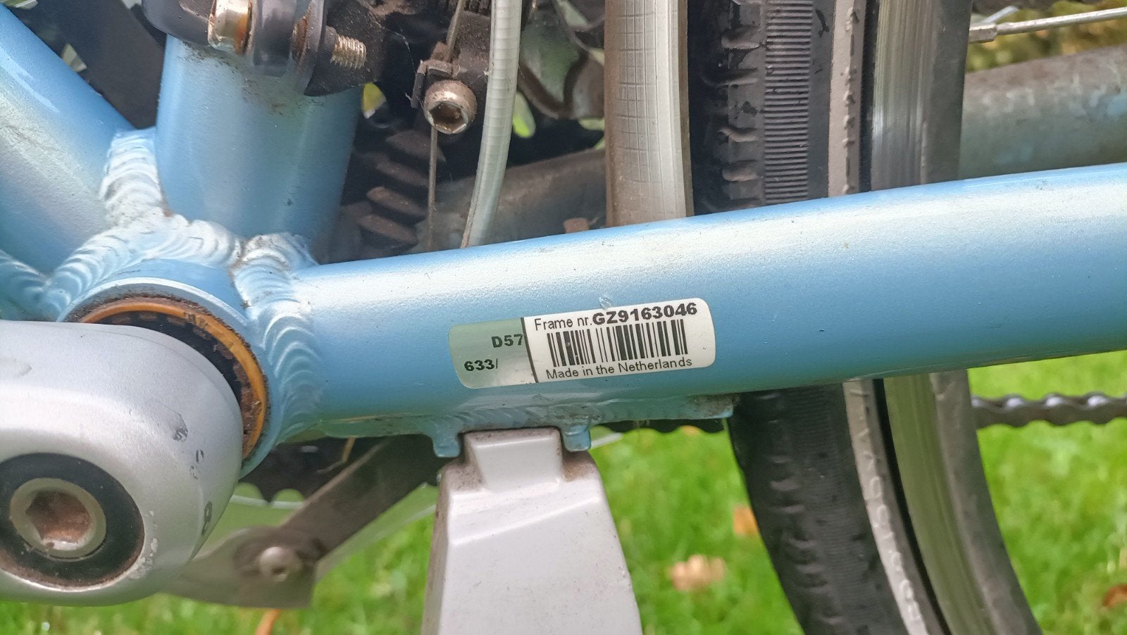 Gazelle Fuente damesfiets lichtblauw, Ophalen, Gebruikt, Velgrem, Versnellingen