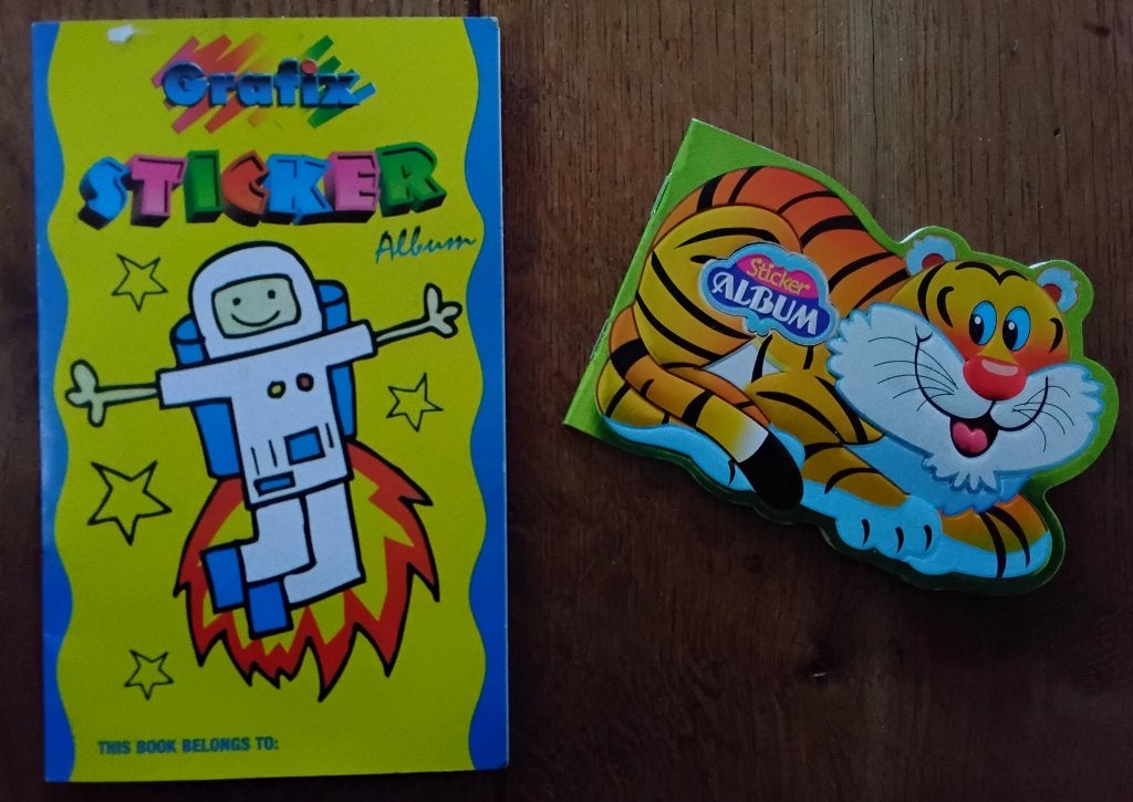 2x stickeralbum: 1x Grafix - 1x merkloos - 0,50 euro per st, Ophalen of Verzenden