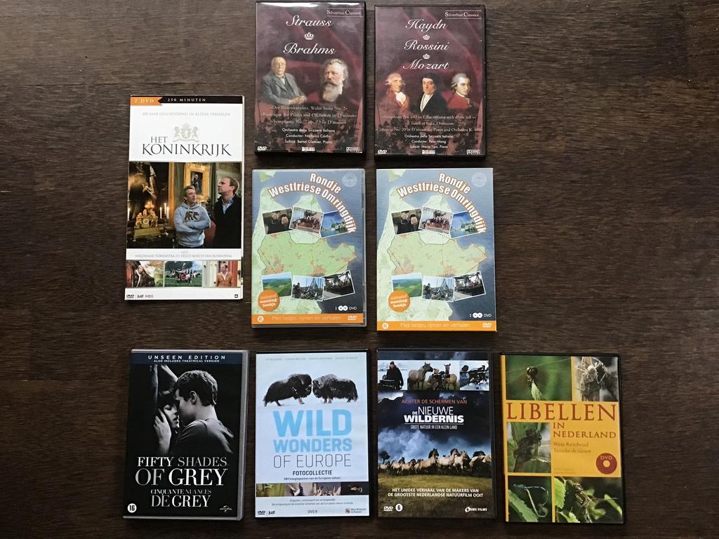 9 DVD’s o.a. Natuur - Libellen - klassieke muziek - etc., Cd's en Dvd's, Alle leeftijden, Ophalen of Verzenden, Zo goed als nieuw