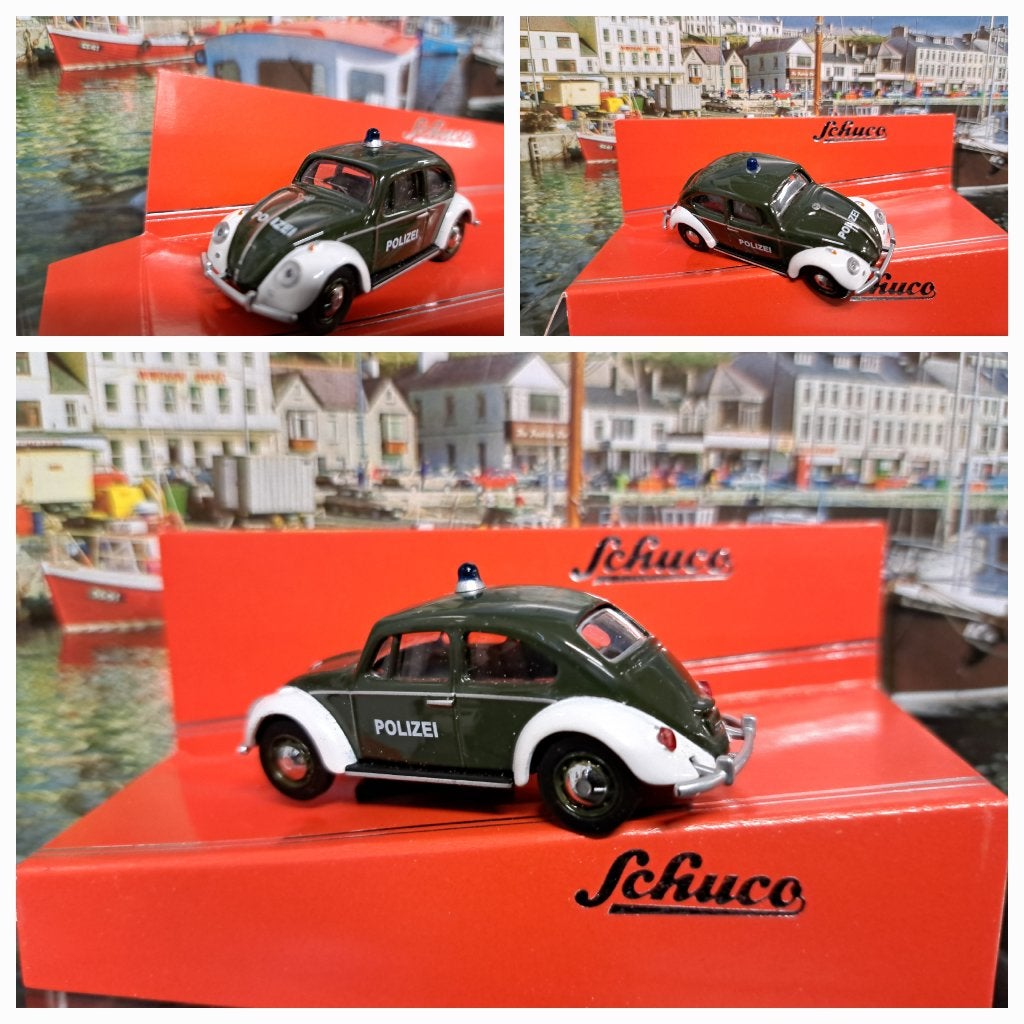 Schuco VW Volkswagen Käfer Polizei 1/64, Verzenden, Nieuw, Auto