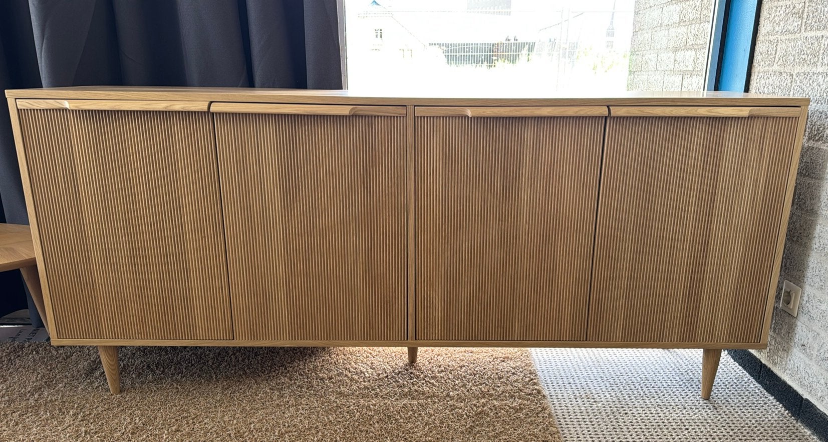 Dressoir Jule – Naturel – Eiken – Dressoir, Huis en Inrichting, Kasten | Dressoirs, Ophalen, Met deur(en), Dressoir, Overige materialen