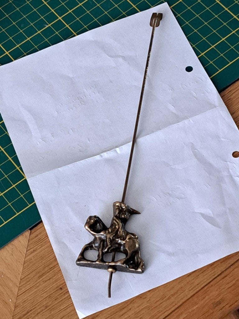 Klok onderdeel  en lepeltje, Antiek en Kunst, Antiek | Klokken, Ophalen of Verzenden