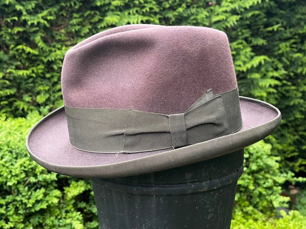 Borsalino Fedora vintage klassieker, Ophalen of Verzenden, Gedragen, Hoed
