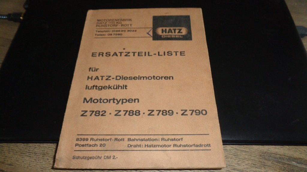 Onderdelenboekje HATZ Dieselmotoren , 3-1978, Verzenden, Zo goed als nieuw