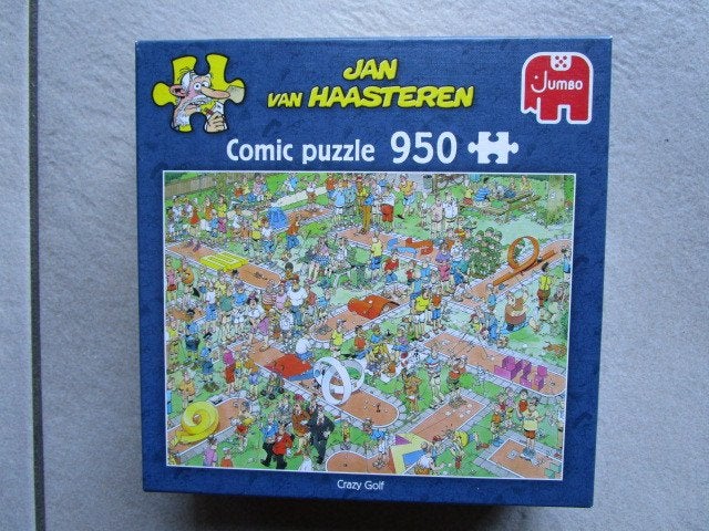 JAN VAN HAASTEREN : CRAZY GOLF 950 stukjes = nr.81850, Ophalen of Verzenden, 500 t/m 1500 stukjes, Zo goed als nieuw, Legpuzzel