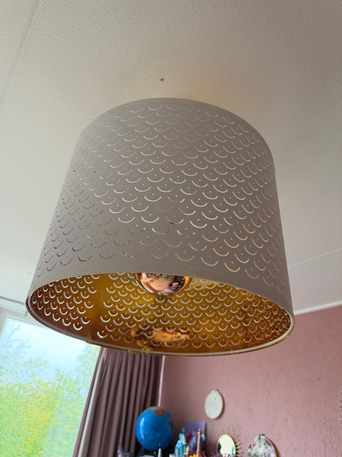 Plafond lamp (IKEA), Ophalen, Wit, 44 cm, Rond