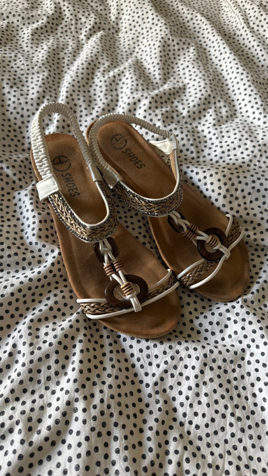 Ibiza sandalen maat 36, Wit, Zo goed als nieuw, Sandalen of Muiltjes, Ophalen of Verzenden