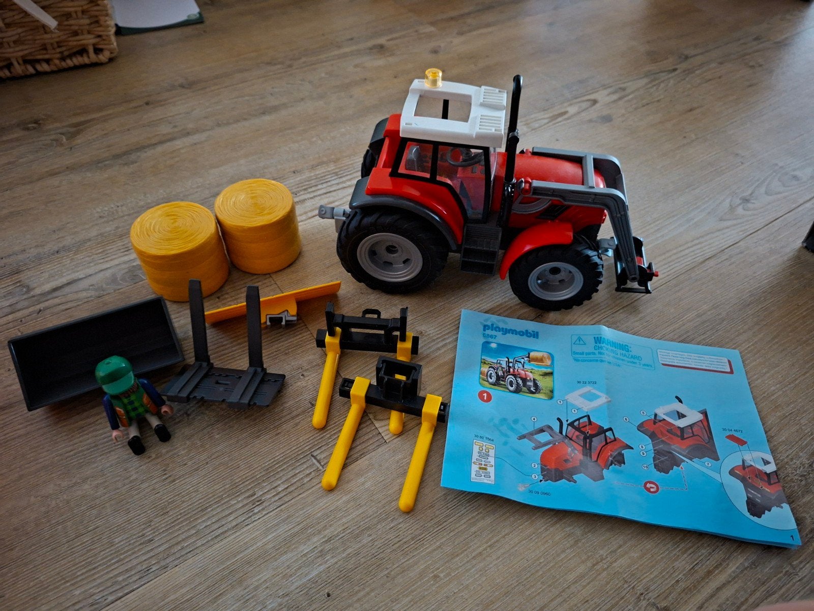 Playmobil Tractor met voorlader en accessoires, Ophalen, Complete set, Voertuig, Zo goed als nieuw