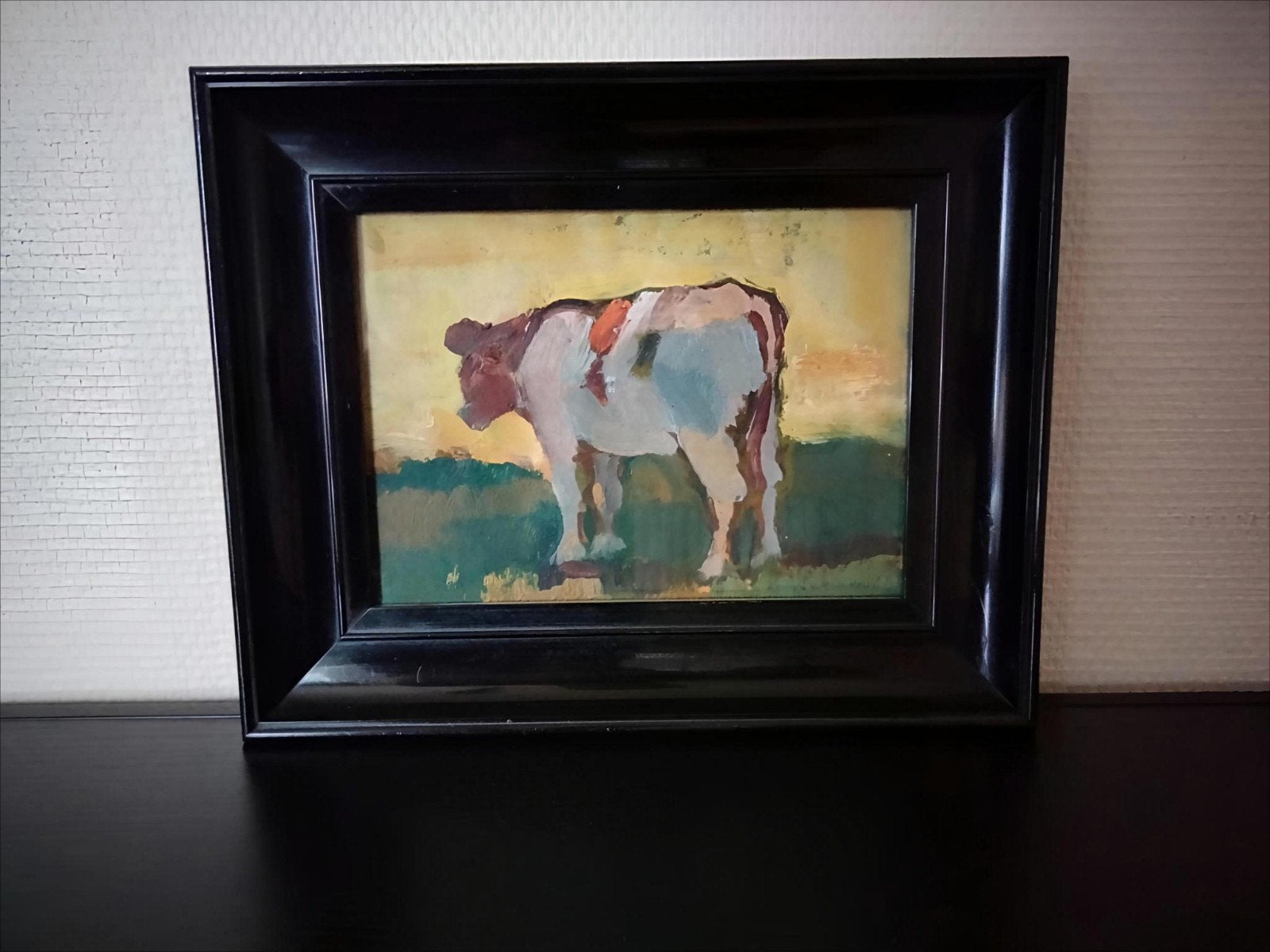 Koe stijl Haagse school, Papier, Dieren, Impressionistisch, Ingelijst