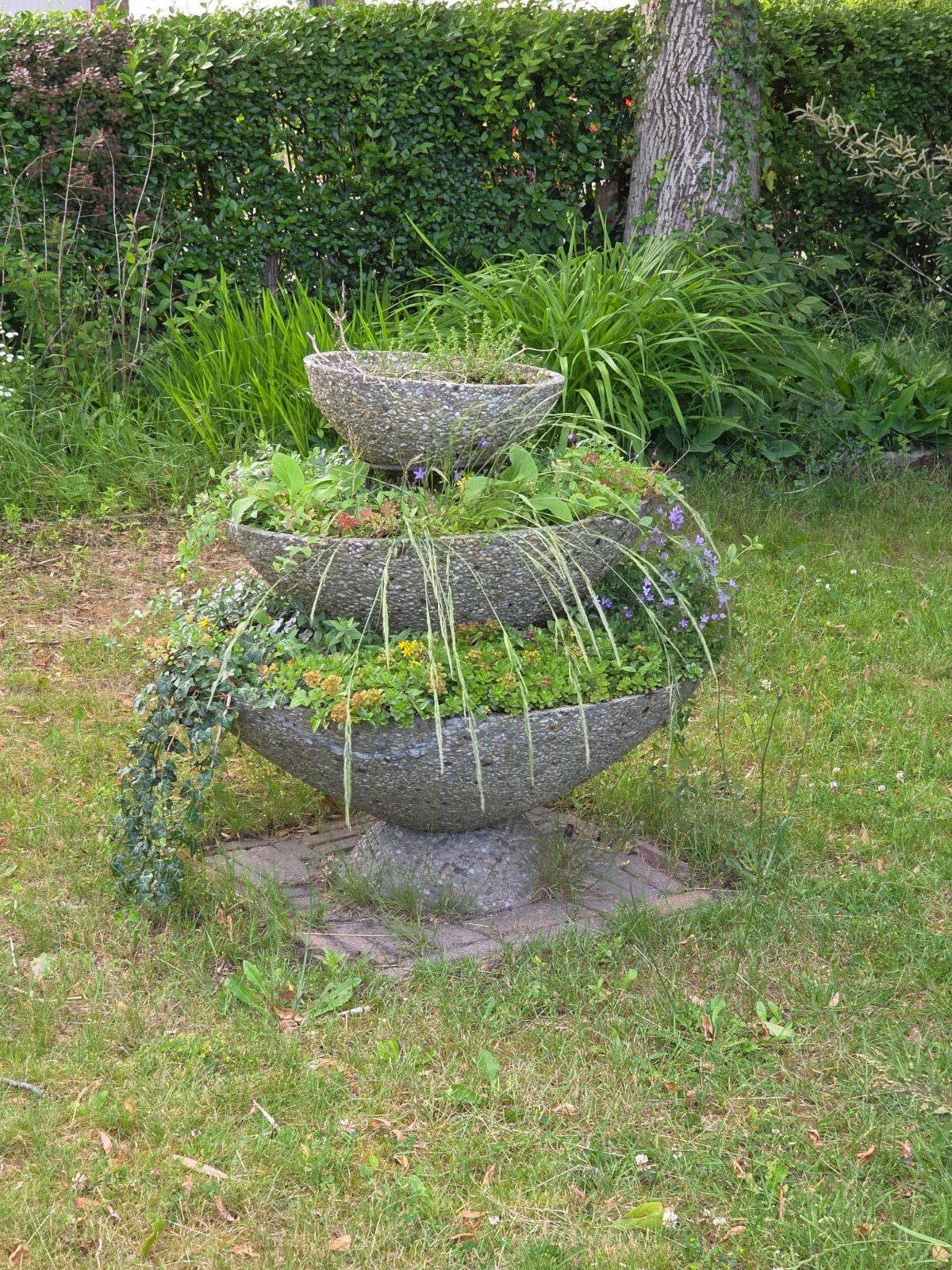 Retro Vintage Bloempot Toren - 90cm Hoog, 1m Diameter, Ophalen, Gebruikt, 100 cm of meer, Rond