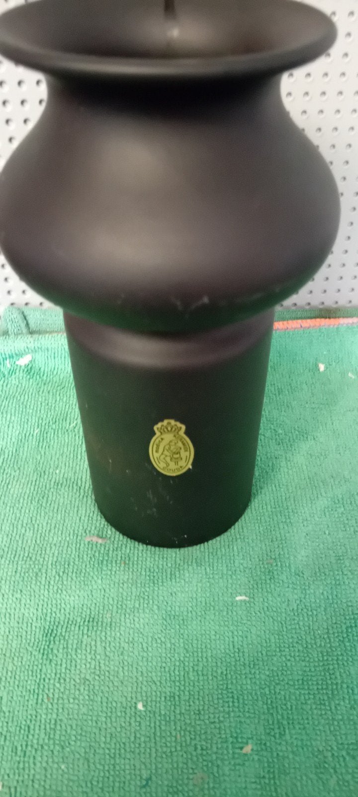 MODICA GOUDA. Fraaie vintage matte zwarte vaas., Ophalen of Verzenden