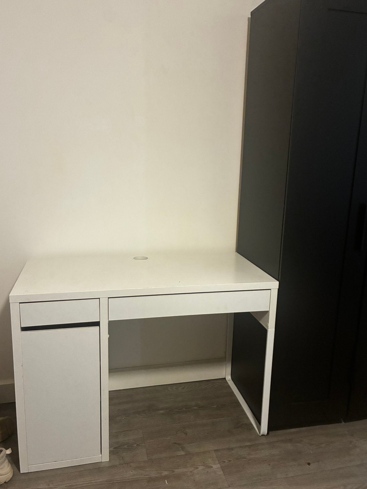Witte Bureau, Huis en Inrichting, Bureaus, Ophalen, Met lades, Gebruikt, Wit