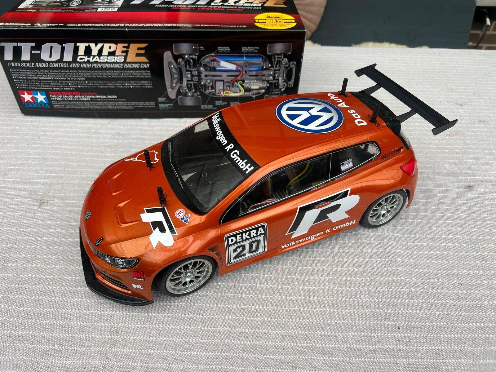 Tamiya TT-01 Type E met extra's - Nieuwstaat, Hobby en Vrije tijd, Auto, Groter dan 1:32, Nieuw, Ophalen of Verzenden