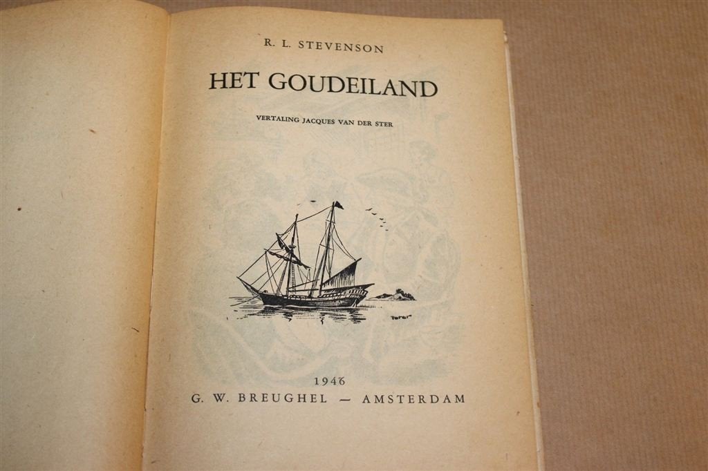 Het Goudeiland — Stevenson, Pieter Kuhn 1946, Ophalen of Verzenden, Gelezen
