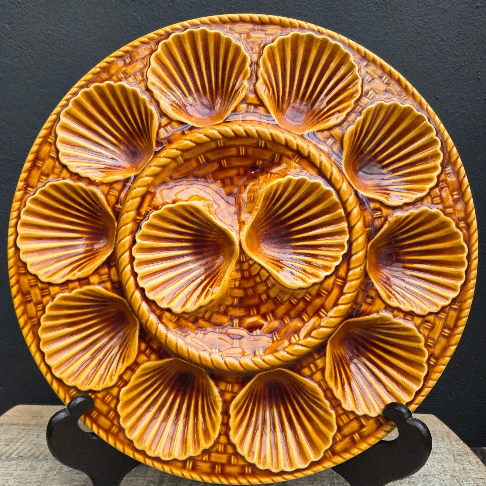 majolica aardewerk oesterschaal Frankrijk, Ophalen of Verzenden