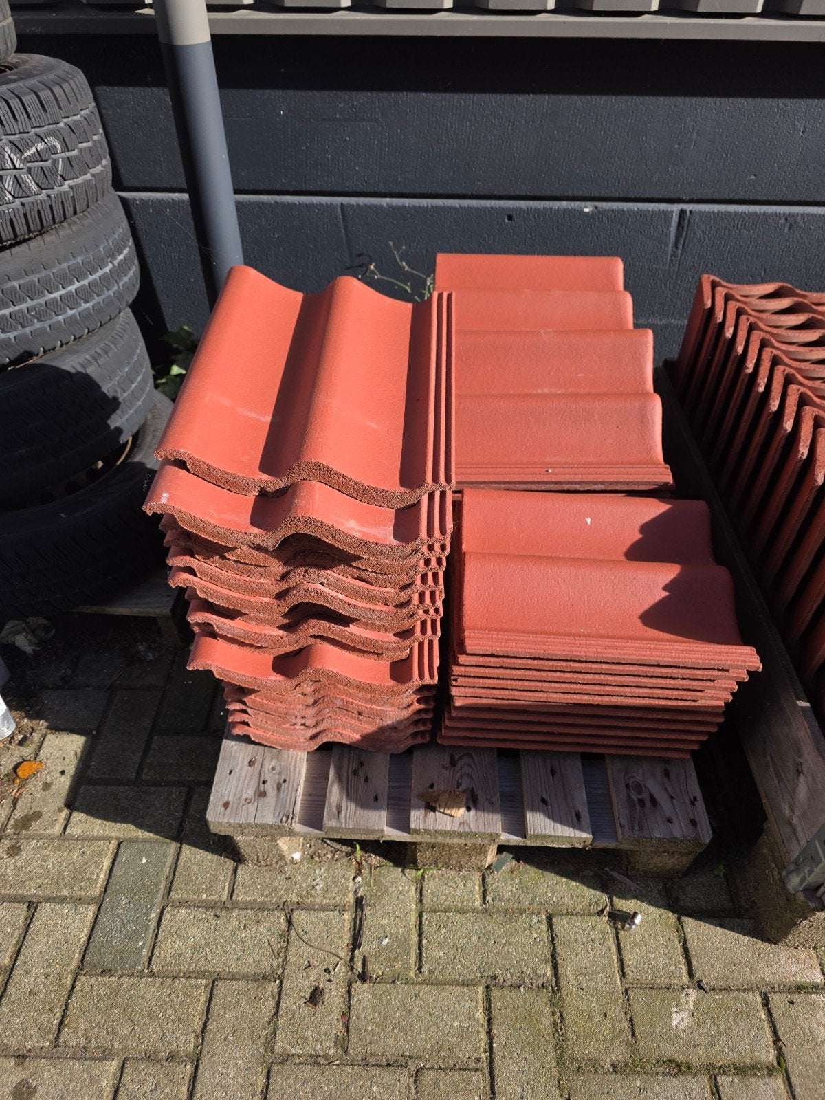 Nieuwe sneldek  pan met gevelpannen, Ophalen, Steen of Klei, Nieuw, 5 tot 10 m²