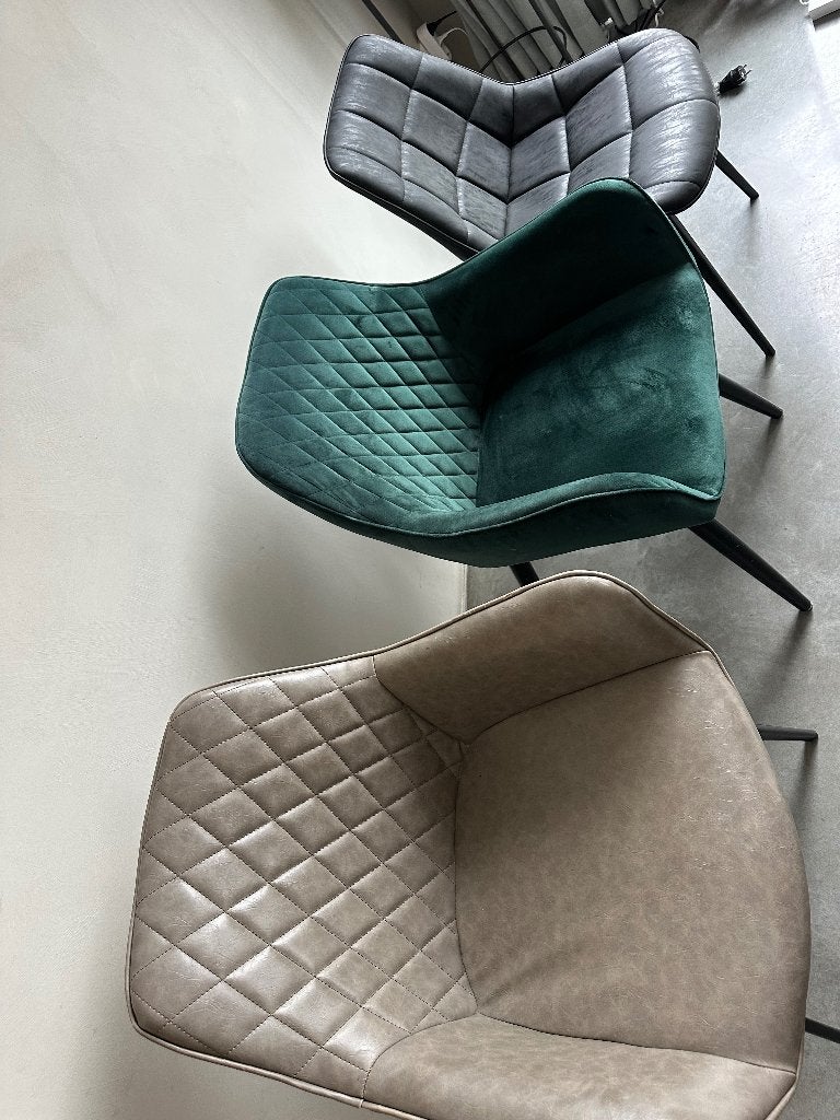 6 eetkamerstoelen, Ophalen, Kunststof, Gebruikt, Overige kleuren