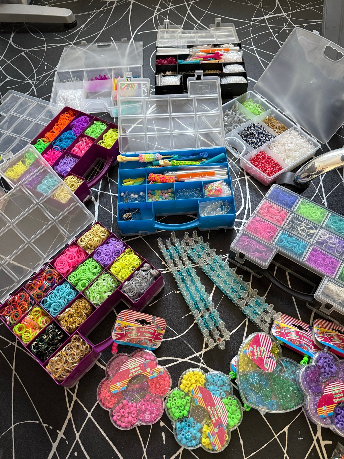 Grote set Loombandjes met accessoires en opbergdozen, Ophalen, Gebruikt, Overige typen