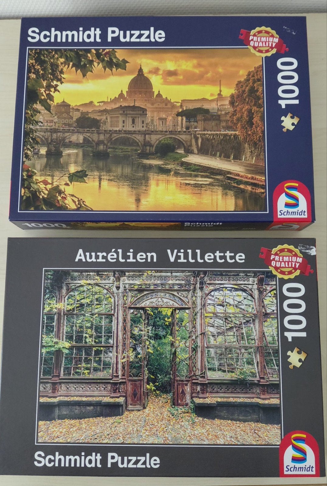 Schmidt puzzels 1000 stukjes., Ophalen of Verzenden, 500 t/m 1500 stukjes, Zo goed als nieuw, Legpuzzel
