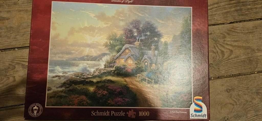 Schmidt Legpuzzel 1000 stukjes - Thomas Kinkade, Ophalen, 500 t/m 1500 stukjes, Gebruikt, Legpuzzel