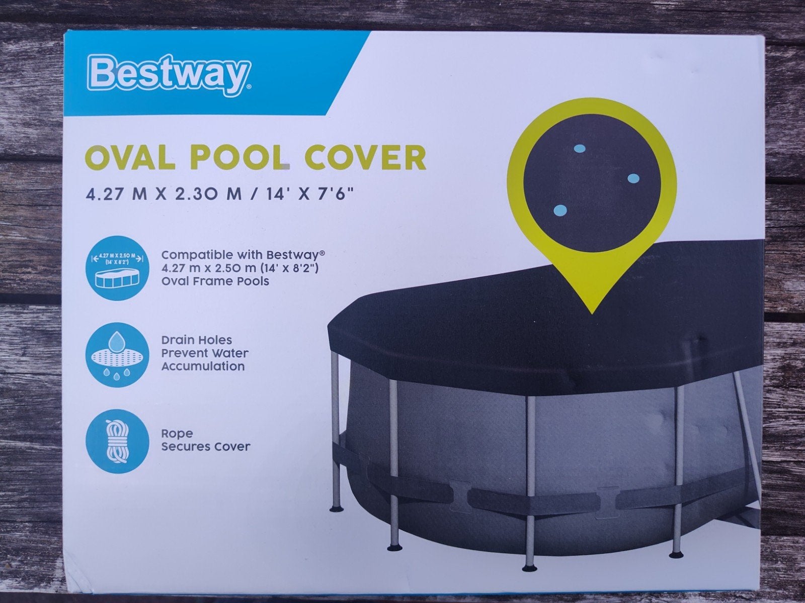 Bestway oval pool cover, Ophalen of Verzenden, Nieuw, Afdekzeil