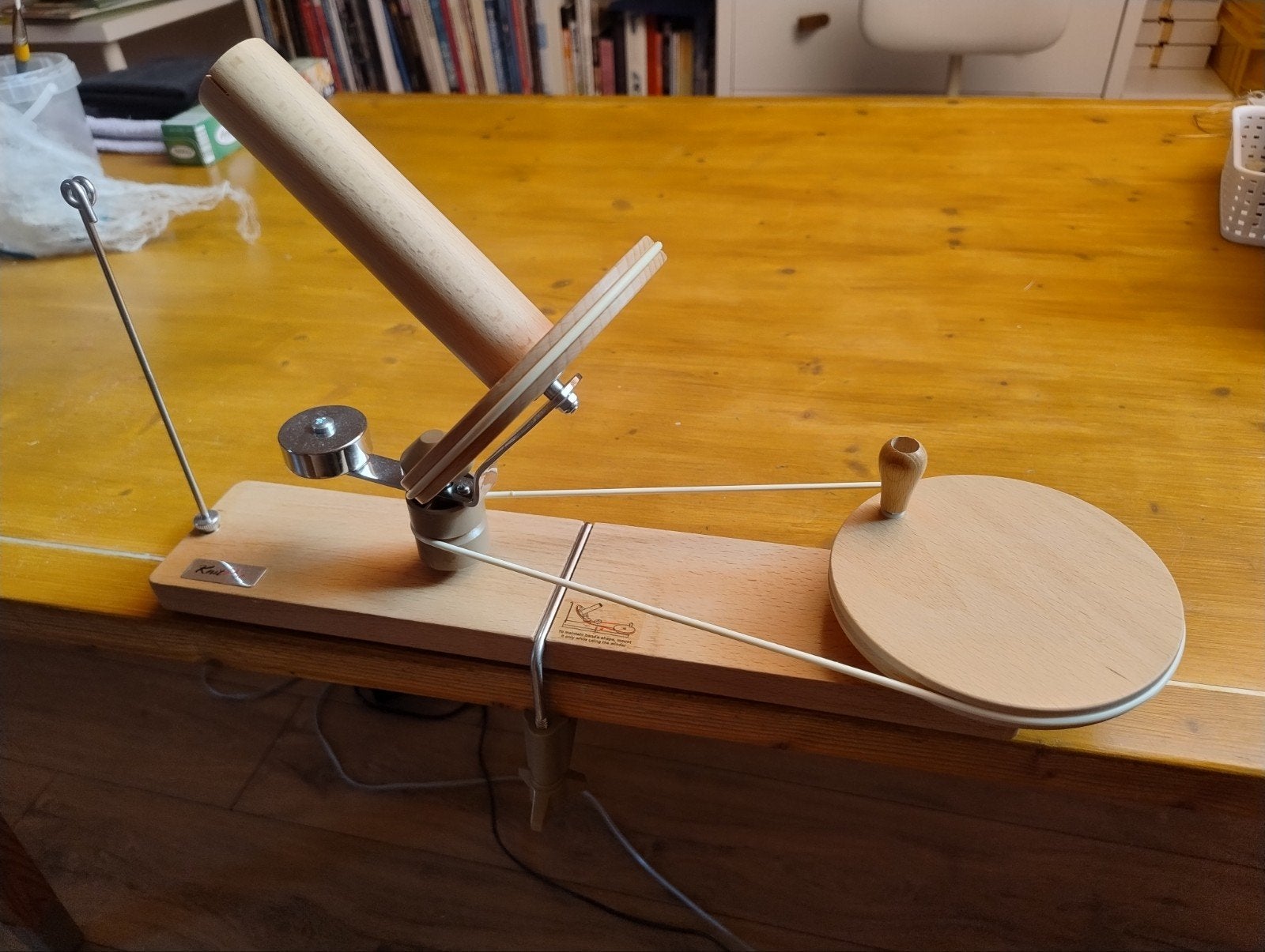Knitpro Natural Wolmolen met Tafelklem, Hobby en Vrije tijd, Ophalen of Verzenden, Zo goed als nieuw, Overige typen