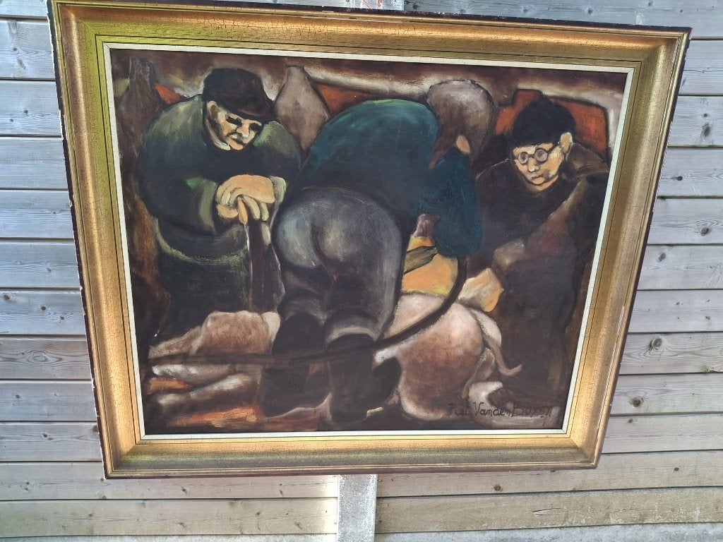 Schilderij Piet van den Buys, Ophalen, Doek, Portret of Personen, Expressionistisch