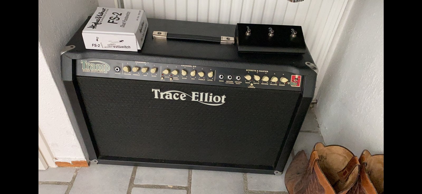 Trace Elliot Super Tramp Twin Quad Chorus Gitaarversterker, Muziek en Instrumenten, Versterkers | Bas en Gitaar, Ophalen, Zo goed als nieuw