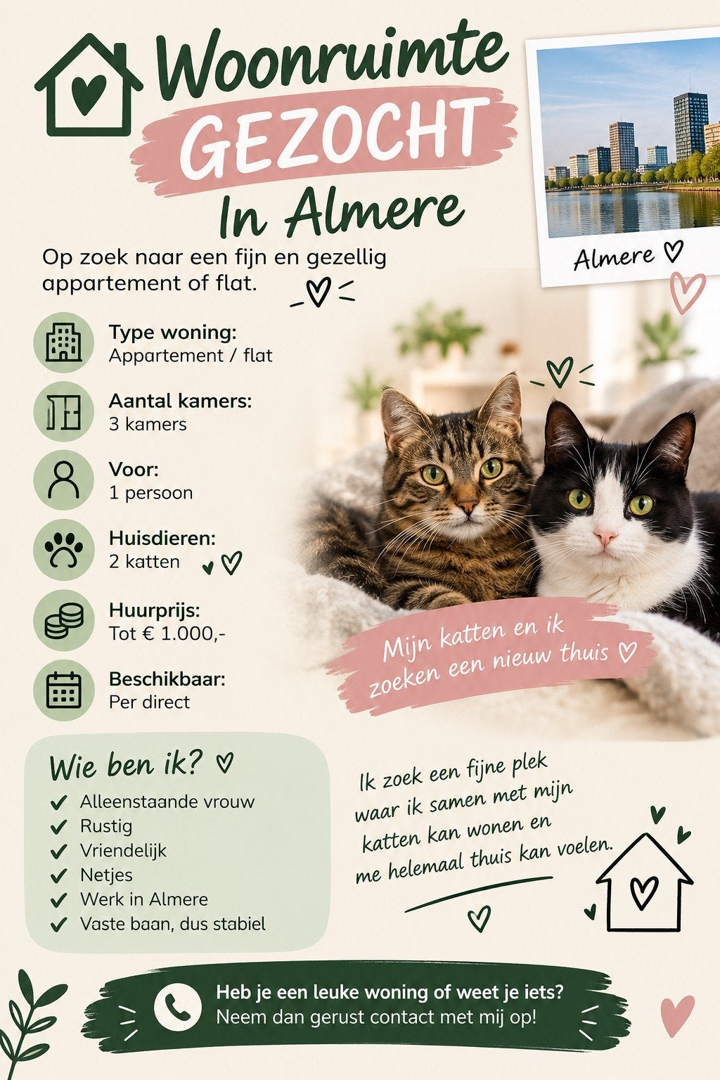 woonruimte gezocht